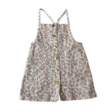 Cynthia Rowley Toddler Girls Leopard Print Jumper Dress Sz 2T With Front Buttons