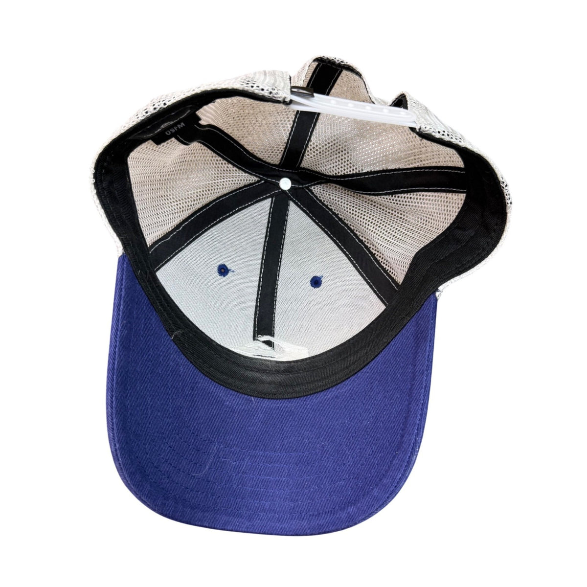 Quiksilver Mens Blue Cotton Mesh Logo Snapback Hat OSFM Adjustable