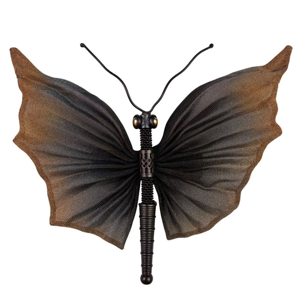 Sarah Cavender Womens Black Mesh Butterfly Brooch Pin Lightweight Abstract