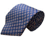 Jos A Bank Mens Navy Silk Geometric Pattern Classic Tie 100% Silk