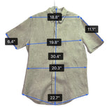 Perry Ellis Mens Tan Linen Short Sleeve Button-Up Shirt Lightweight Casual Sz XL