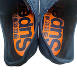 Superdry Men’s Black Canvas Rubber Toe Low Top No.01 Flat Sneakers Size 10