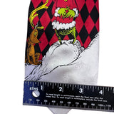 Dr. Seuss Mens Red & Black 100% Silk Christmas Grinch Themed Hand-Sewn Tie