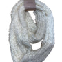 Sonoma Life+Style Ivory Infinity Scarf Soft Knit & Fuzzy Texture For Cozy Comfor