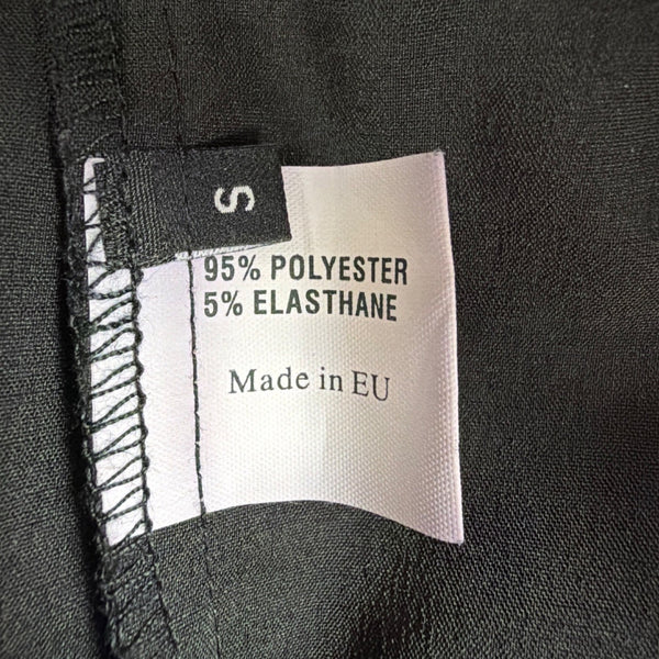 Rodebjer Womens Black Polyester & Elastane Puff Sleeve Zip-Up Mini Dress Size S