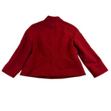 Talbots Womens Red Button Front Jacket Petite Two Pockets Sz 16P 
