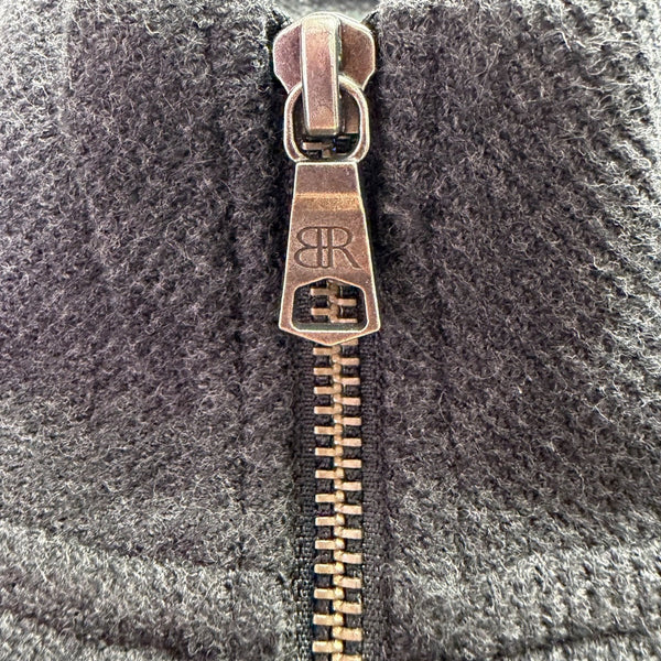 Banana Republic Mens Charcoal Quarter-Zip Pullover Sweater Stylish & Modern Sz L