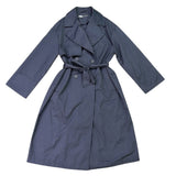 Zara Womens Navy Belted Double-Breasted Trench Coat Long Classic Style Sz M