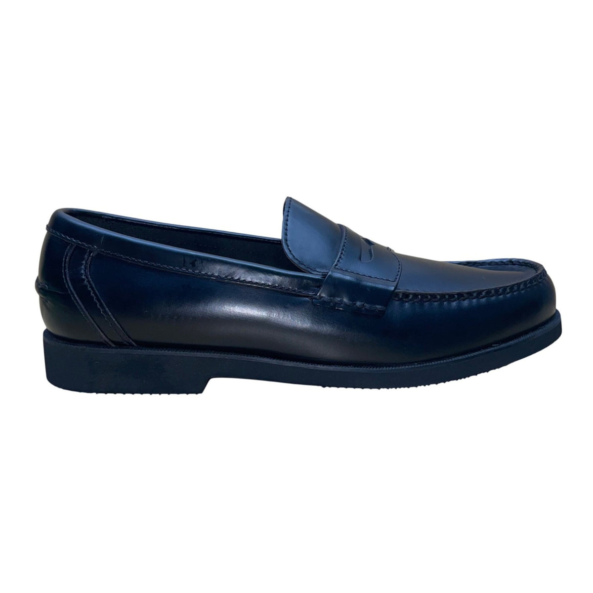 Capital By Rockport Men’s Black Leather Slip-On Endowment Penny Loafers Sz 11.5M