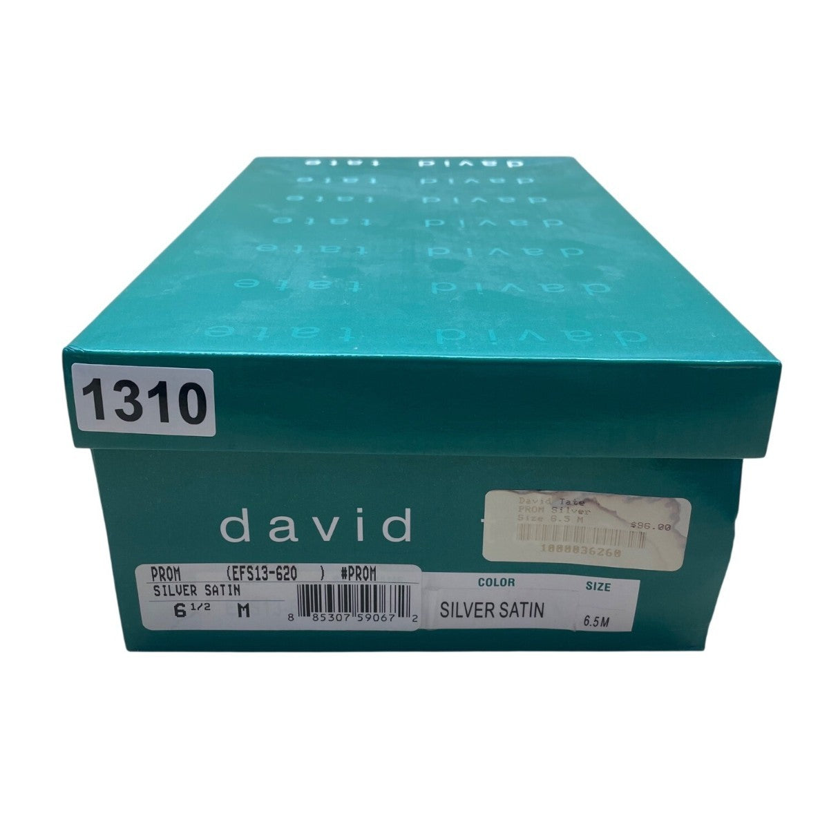 David Tate Women’s Silver Satin Slingback Bow Accent Peep-Toe Heels Size 6.5M