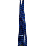 Stonehenge Men’s Blue & Gray 100% Silk Geometric Diamond Pattern Neck Tie