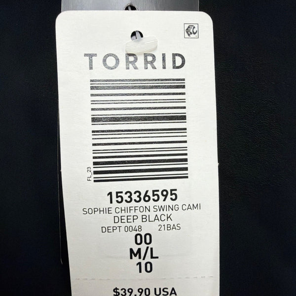 Torrid Womens Black Sophie Adjustable Camisole Top Size 00