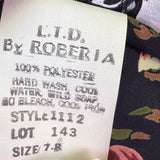 L.T.D. By Roberta Womens Black Floral Spaghetti Strap Maxi Dress Size 7-8