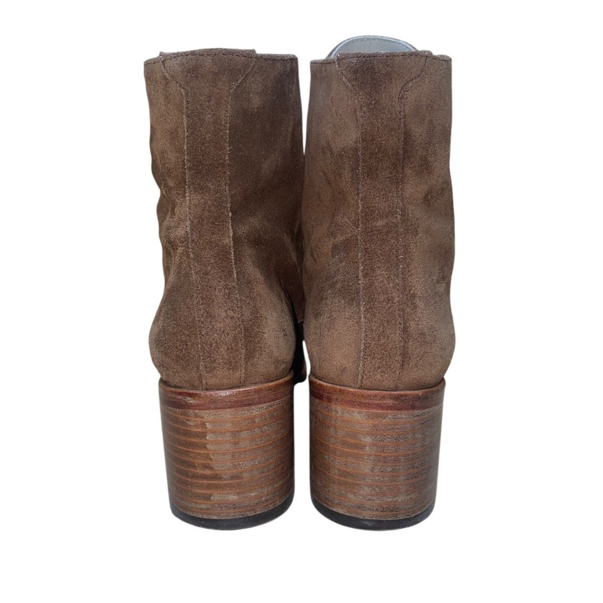 Freda Salvador Women’s Brown Suede Lace-Up Stacked Heel Ankle Boots Size 5