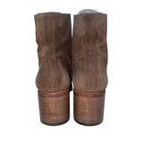 Freda Salvador Women’s Brown Suede Lace-Up Stacked Heel Ankle Boots Size 5