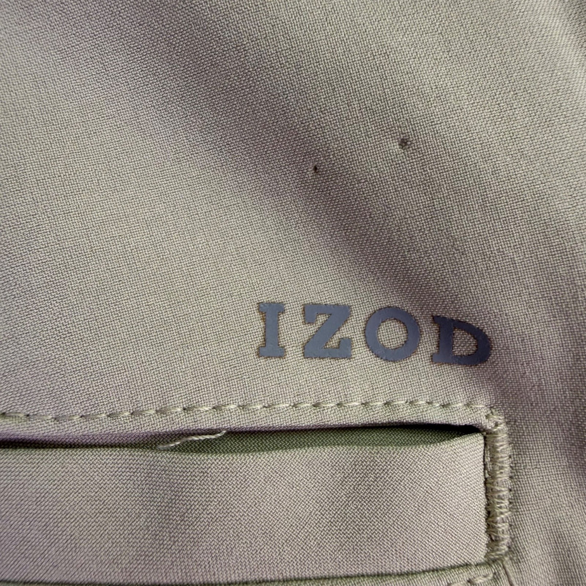 Izod Mens Beige Stretch Golf Pants With Flat Front & Belt Loops Size 32 L32