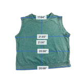 Sleeveless Cotton Top & Elastic Waist Shorts Set Women Teal Size L