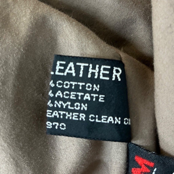 Vintage 80s Expedition by Robert Comstock Brown Pilot Leather Jacket Sz XL