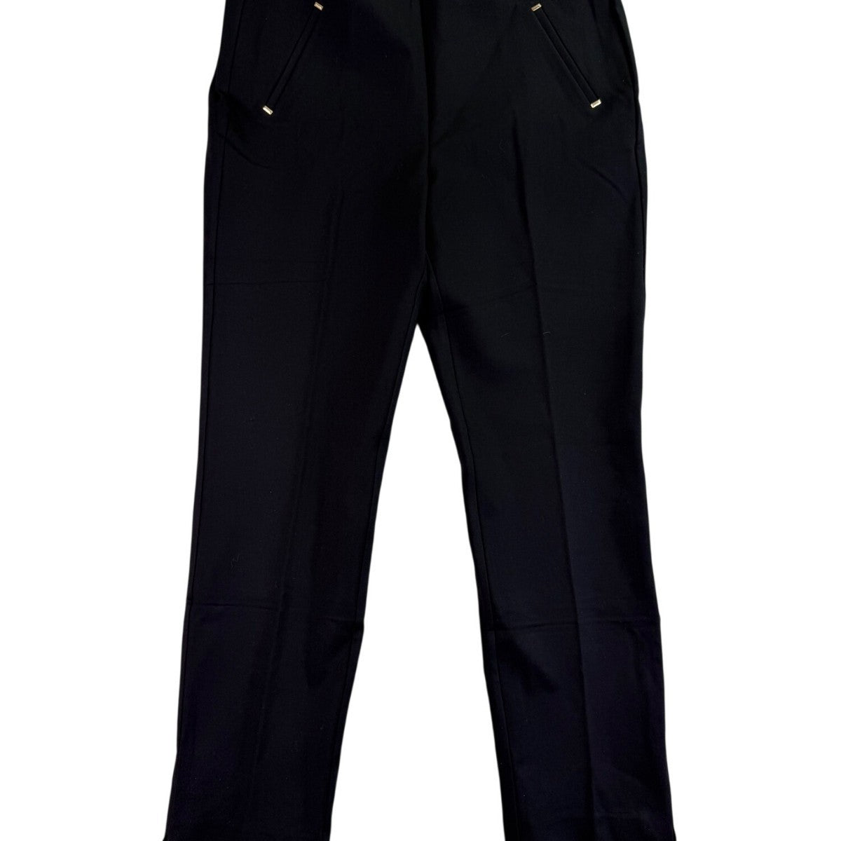 Chicos Womens Black Rayon Blend Slim Pants Slim Mid-Rise  Size 1.5 US 10