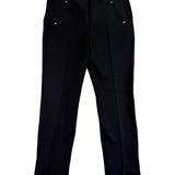 Chicos Womens Black Rayon Blend Slim Pants Slim Mid-Rise  Size 1.5 US 10