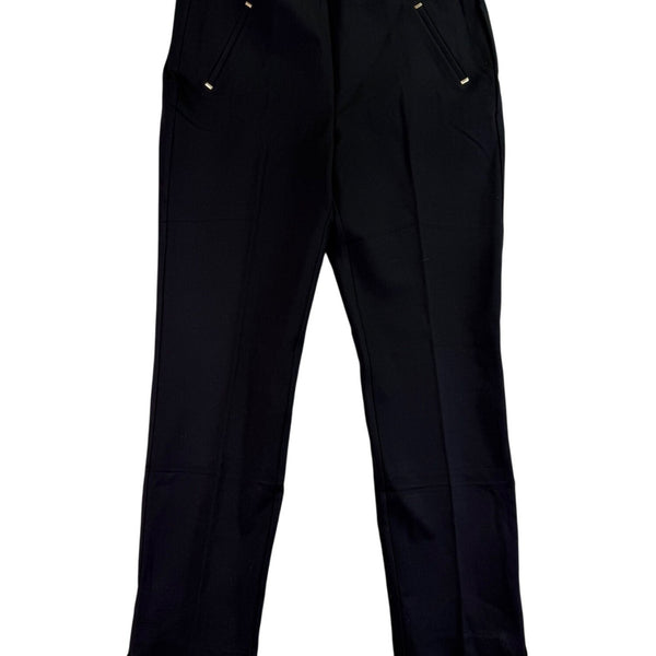 Chicos Womens Black Rayon Blend Slim Pants Slim Mid-Rise  Size 1.5 US 10