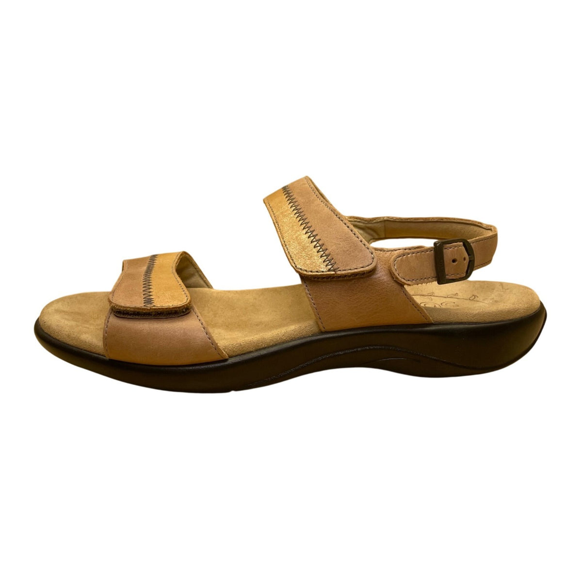 SAS Women’s Brown Leather Tripad Comfort Adjustable Straps Sandals Size 8.5M