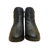 Steve Madden Women’s Black Leather Side Zipper Lanna Ankle Boots Size 6M