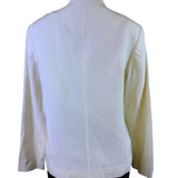 Chicos Womens Ivory Braxton Blazer Mandarin Collar Lightweight Size 2