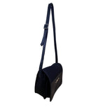 Liz Claiborne Women’s Black Faux Leather & Nylon Adjustable Strap Crossbody Bag