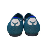 Rothy's Green Moroccan Knitted Pattern The Point Ballet Flats Size W7.5