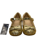 K Komforme Girls Gold Glitter Mary Jane Bow Dress Shoes Size 10.5M