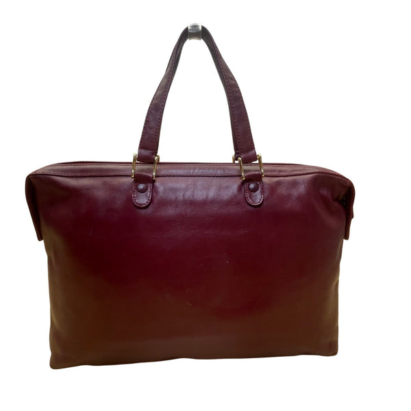 Woodward & Lothrop Women’s Burgundy Leather Made In Italy Suitcase Messenger Bag