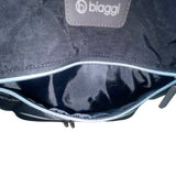 Biaggi Women’s Black Nylon Expandable With Wheels Rolling Carry-On Luggage Bag