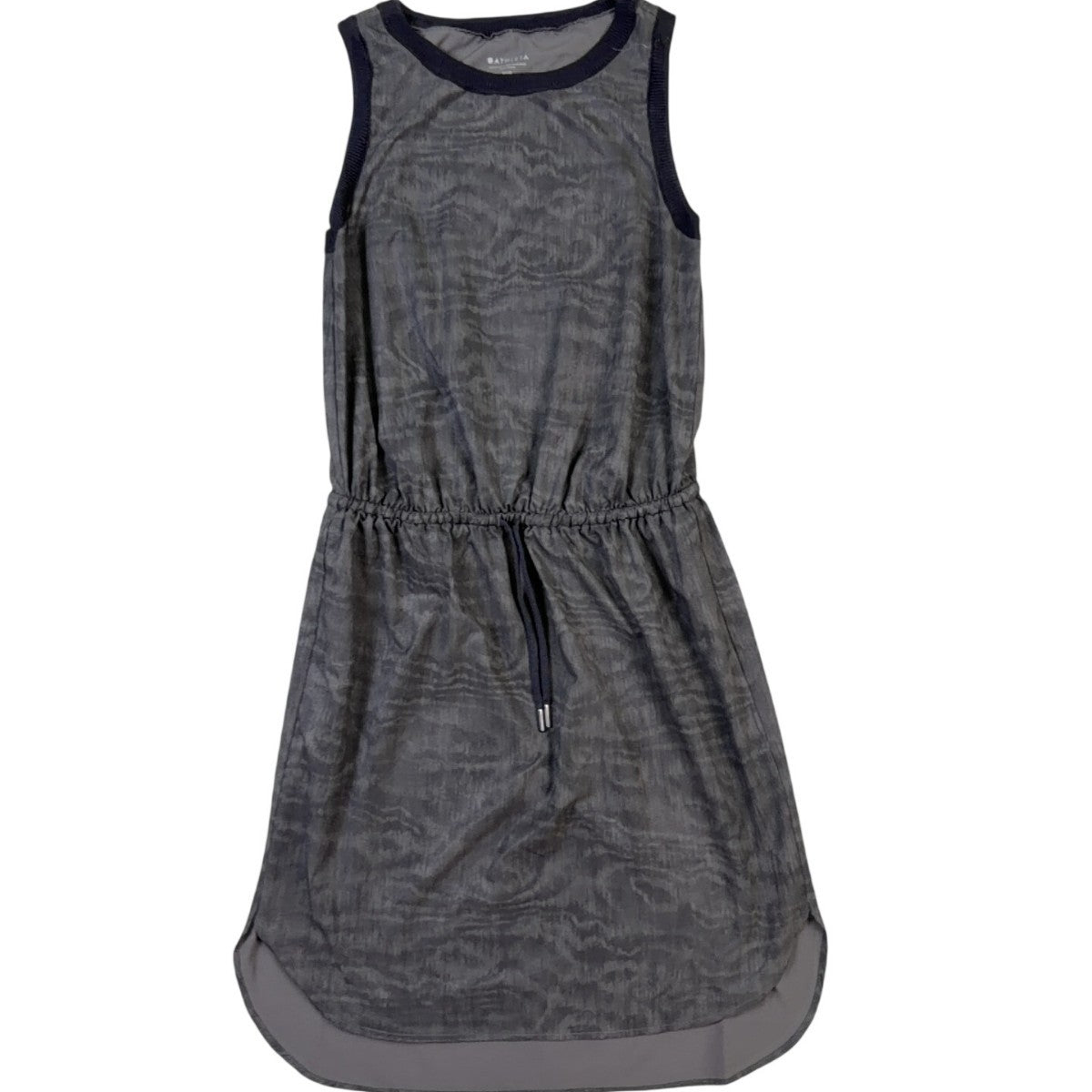 Athleta Womens Gray Sleeveless Drawstring Waist Dress XXS