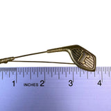 Vintage Fore Gold Tone Novelty Golf Club Shaped Lapel Pin Collectible Accessory