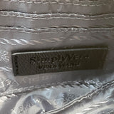 Simply Vera Women’s Metallic Gray Snakeskin Signature Logo Wristlet Clutch