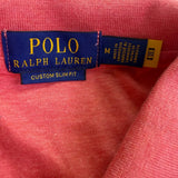 Polo Ralph Lauren Mens Coral Cotton Custom Slim Fit Polo Shirt Casual Wear Sz M
