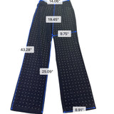 Pretty Garbage Womens Black Cotton Wide-Leg Studded Pants With Pockets Size S 