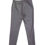 Ann Taylor Womens Gray Herringbone Side-Zip Slim Stretch Pants Size 10