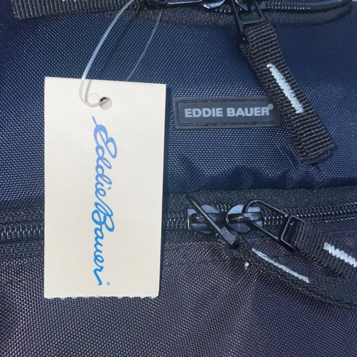 Eddie Bauer Navy & Black Lunch Bucket Bag Insulated Zipper Compartments One Size