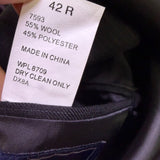Dockers Mens Black Two-Button Suit Jacket Classy Office Ready Blazer 42R