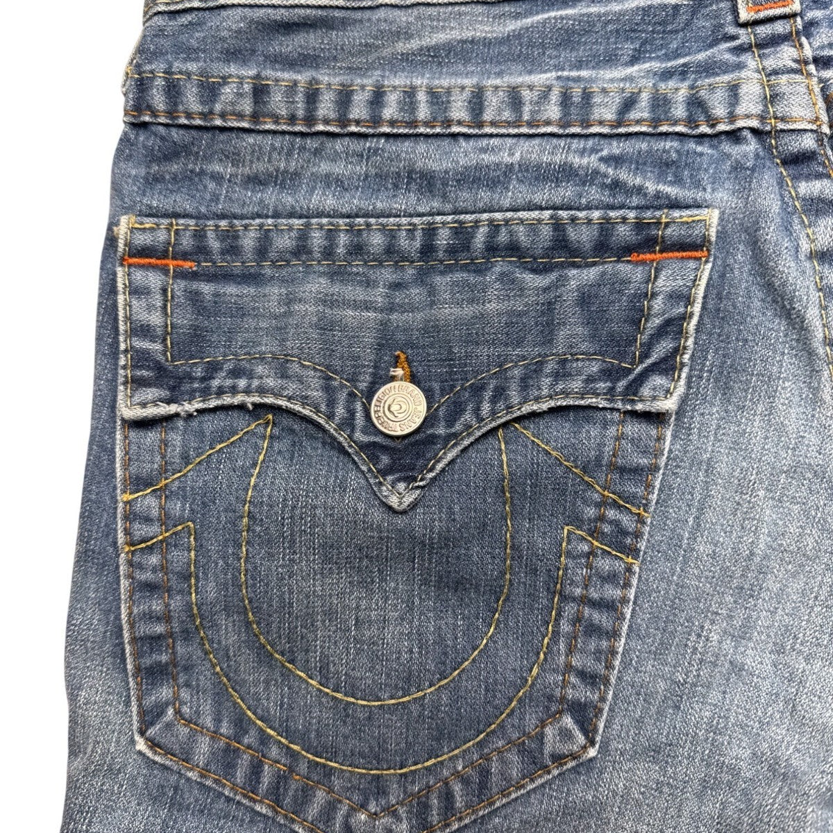 True Religion Womens Embroidered Bootcut Jeans Section Billy Medium Wash