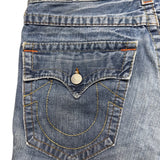 True Religion Womens Embroidered Bootcut Jeans Section Billy Medium Wash