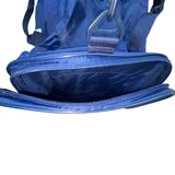 Adidas Unisex Blue Nylon Duffle Bag Logo Design Adjustable Strap One Size