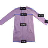 J.Crew Womens Purple Textured Long-Sleeve Lengthy Cardigan With Pockets Size XS