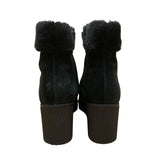 Totes Women’s Black Faux Fur Trimmed Leather Citi Night Ankle Boots Size 8M