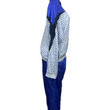 Ellesse Womens Blue Polka Dot Tracksuit Set Nylon Polyester Cotton Size 3