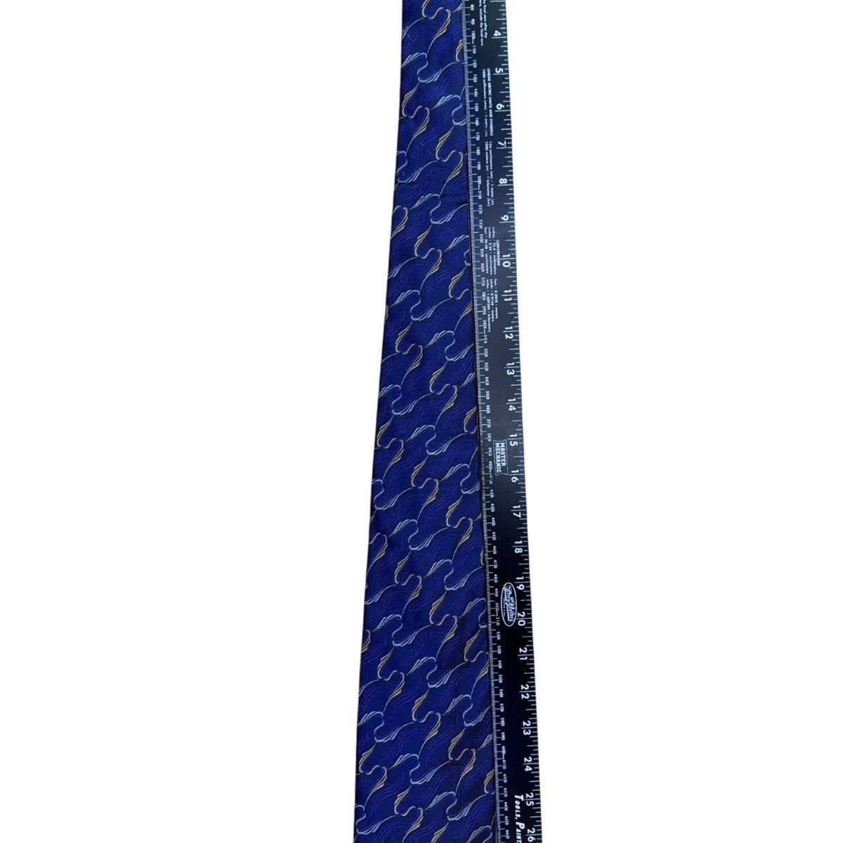 Robert Talbott Studio Mens Purple & Gold Silk Necktie Hand-Sewn Waves Pattern