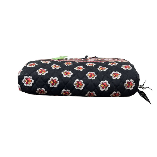 Vera Bradley Women’s Black Floral Hanging Organizer With Clear Pockets Sz M