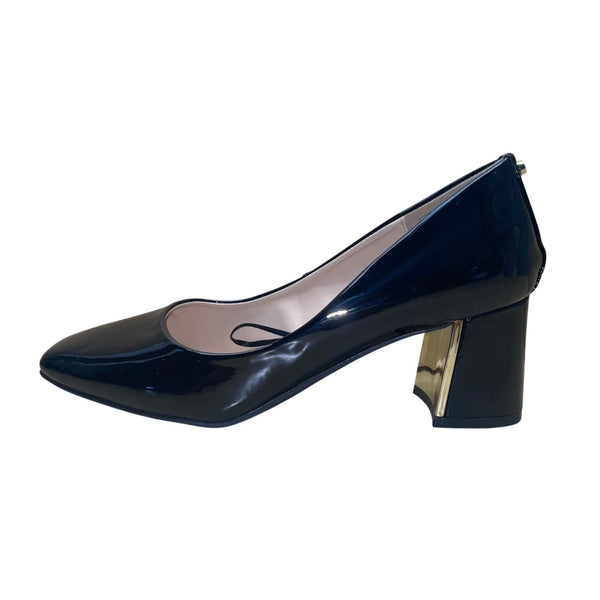 Jones New York Women’s Black Patent Low Block Heel Audley Pumps Size 8.5M